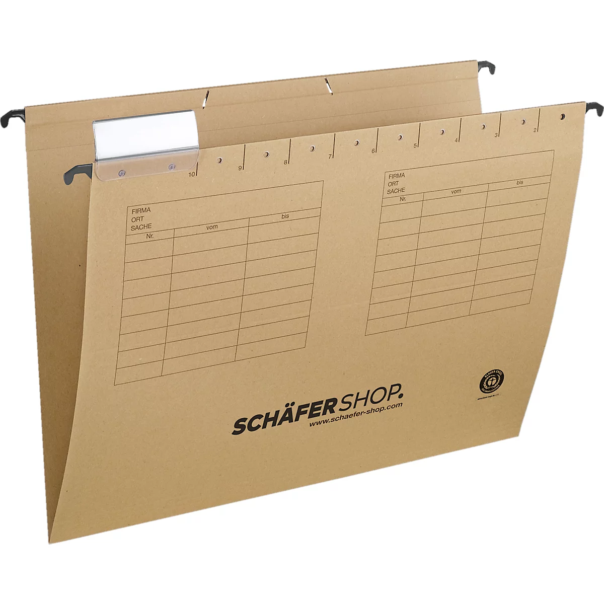 Schäfer Shop Select suspension file, DIN A4, side opening, natron brown, 25 pieces