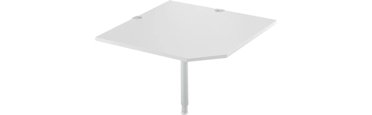 Schäfer Shop Select Systemwinkelplatte, CAD, Fuß, B 1000 x T 1000 mm, lichtgrau/weißalu