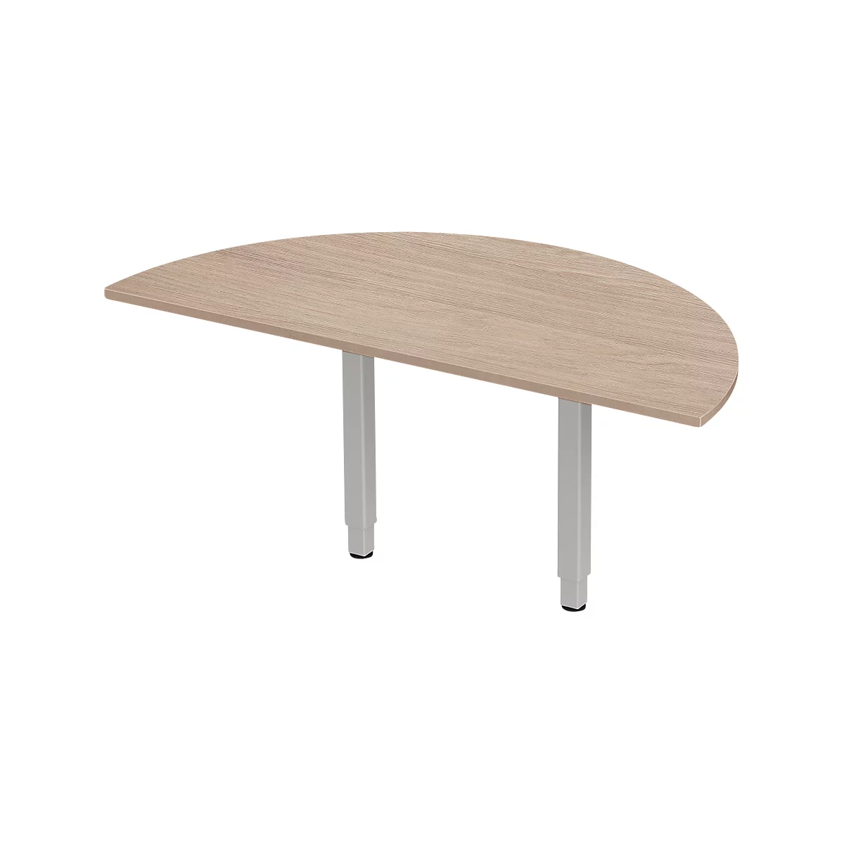 Schäfer Shop Select Table d'extension PLANOVA ERGOSTYLE, 1/2 cercle, décor chêne/alu blanc
