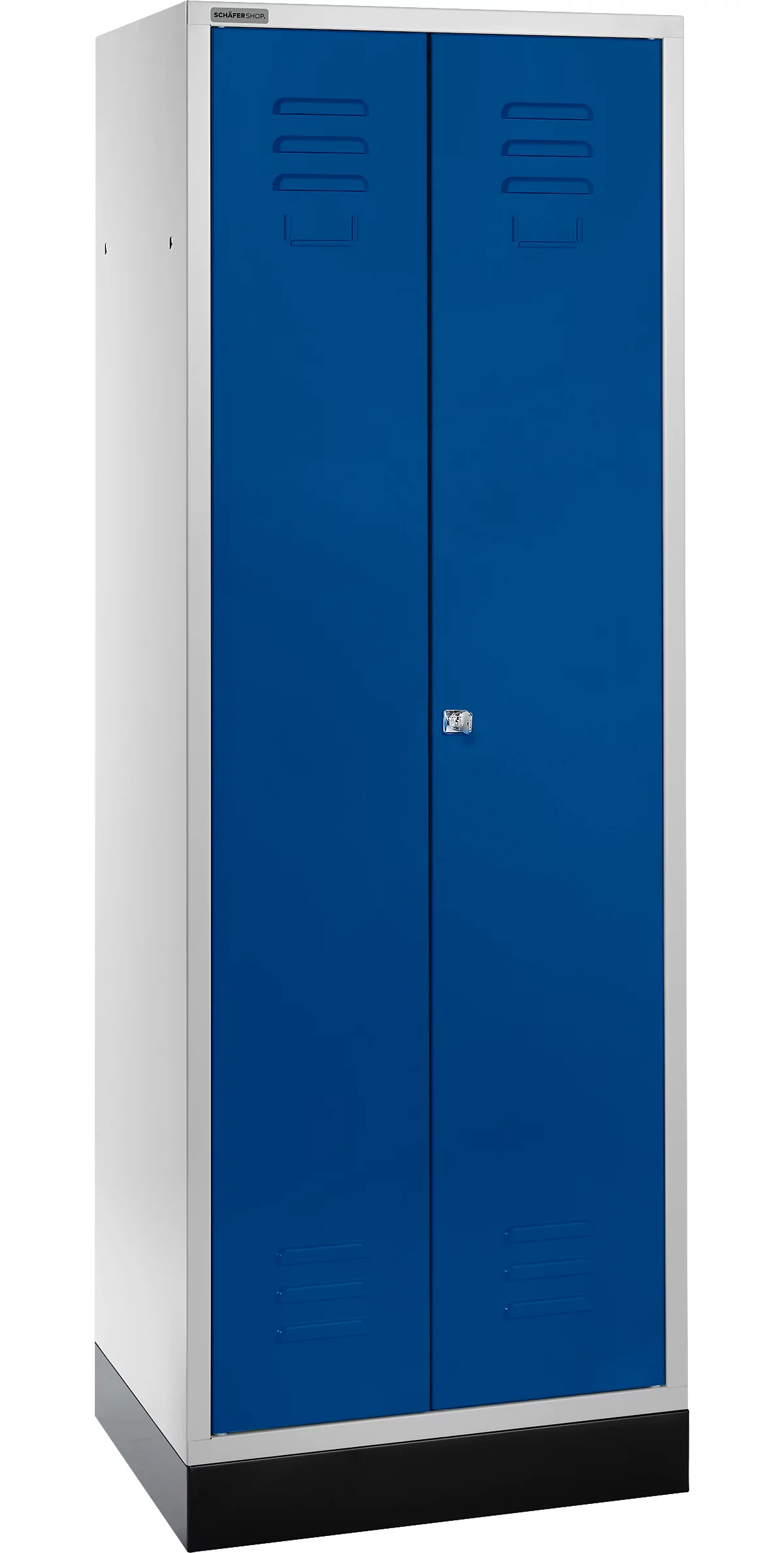 Schäfer Shop Select Taquilla, 2 puertas, con cerradura de cilindro, gris luminoso/azul genciana