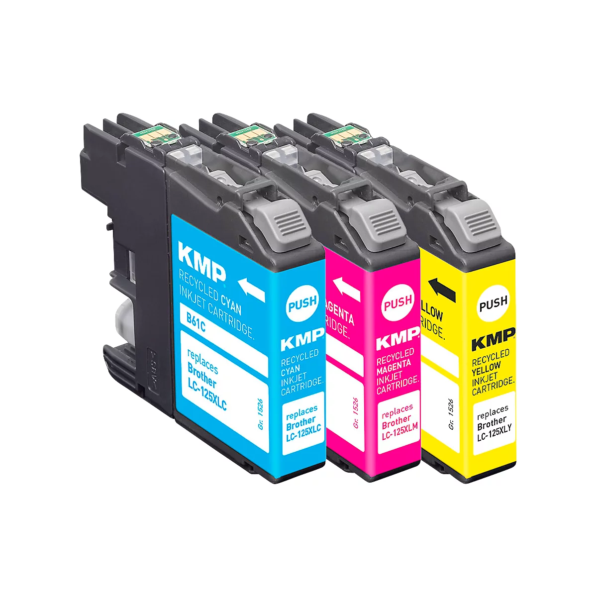 Schäfer Shop Select Tinten-Multipack ersetzt Brother LC125XLRBWBP, cyan, magenta, gelb