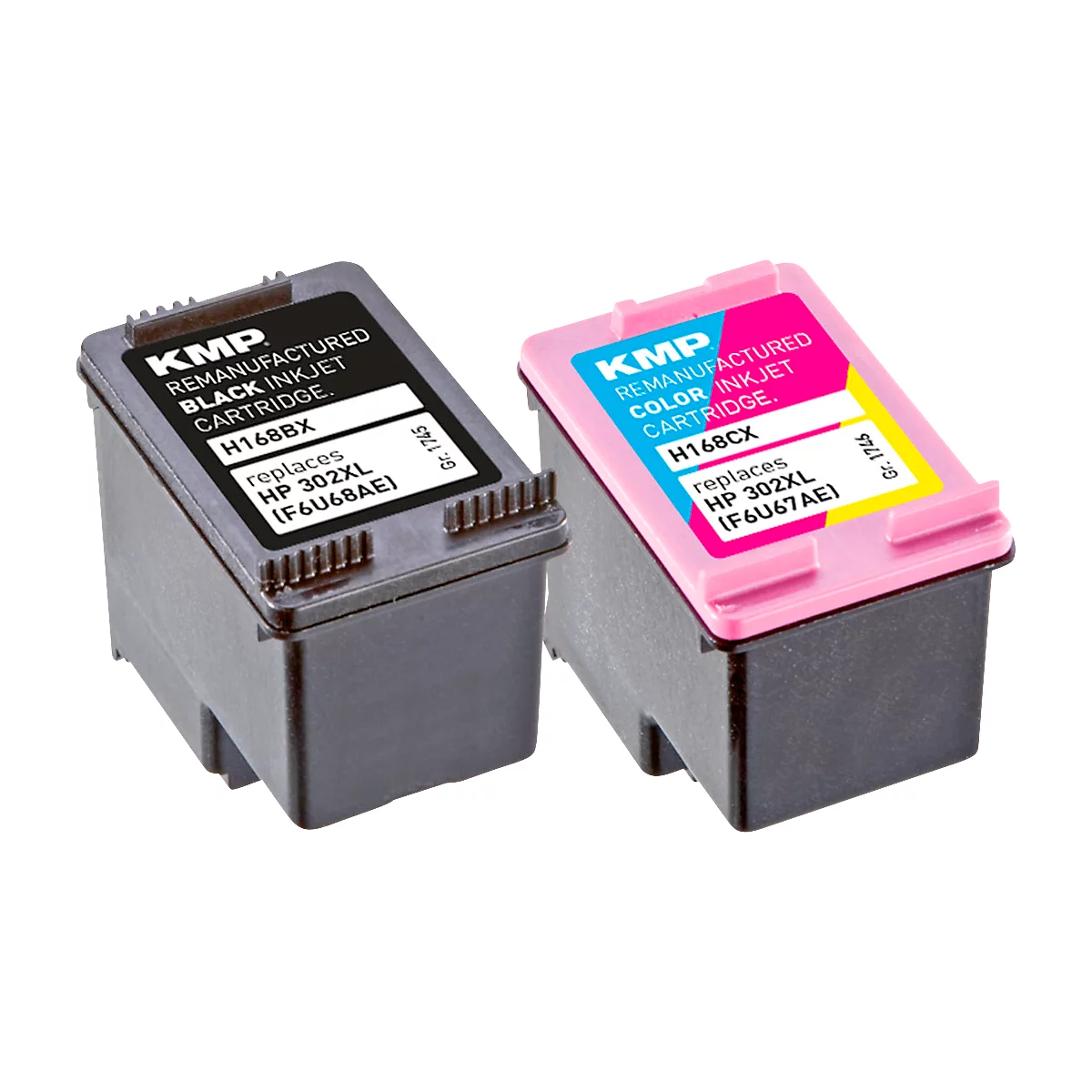 Schäfer Shop Select Tinten-Multipack ersetzt HP 302XL (F6U68AE, F6U67AE), schwarz, color