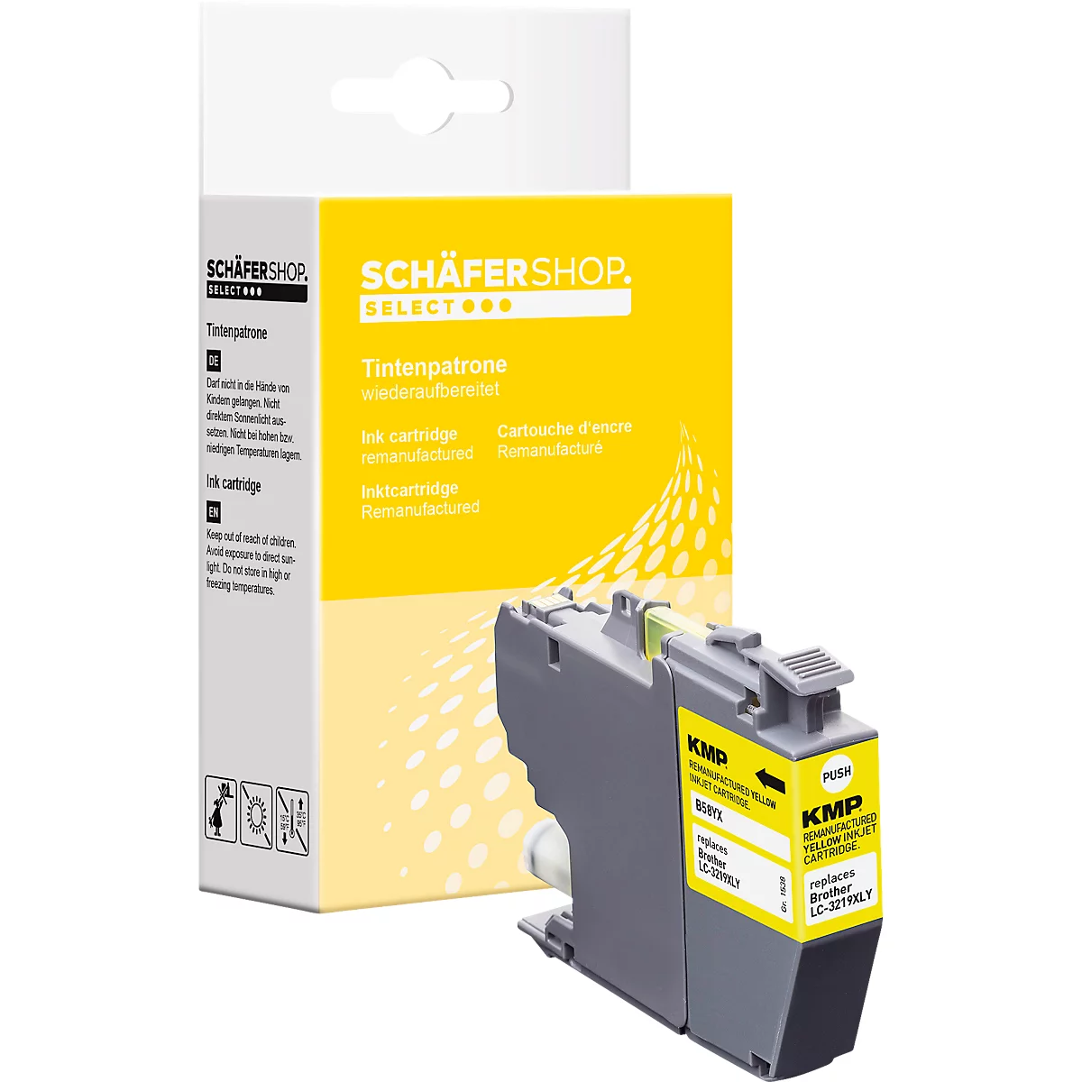 Schäfer Shop Select Tintenpatrone, ersetzt Brother LC3219XLY, Einzelpack, gelb
