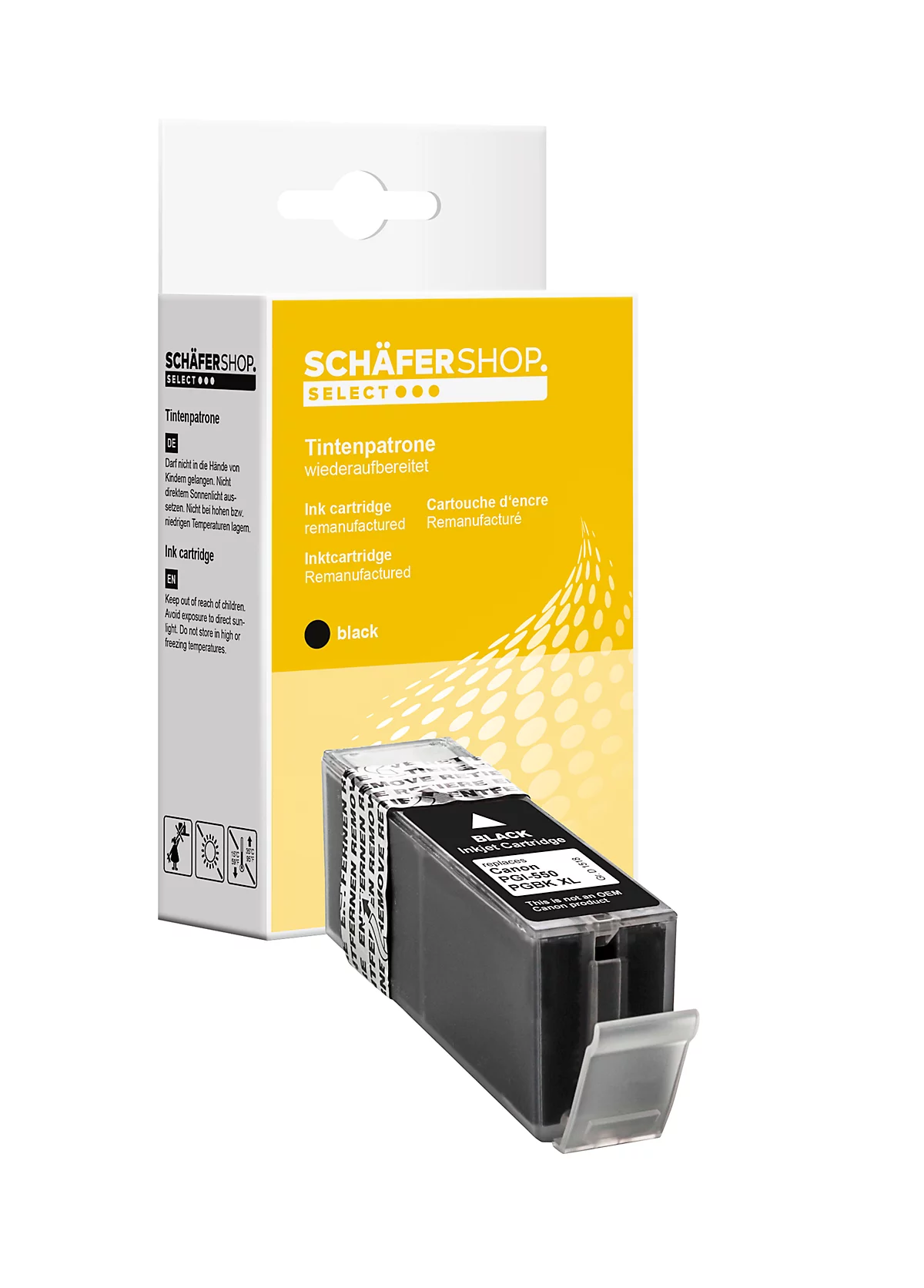 Schäfer Shop Select Tintenpatrone, ersetzt Canon PGI-550PGBK XL (6431B001), Einzelpack, schwarz-pigmentiert