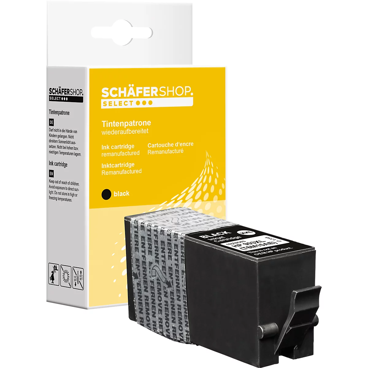Schäfer Shop Select Tintenpatrone, ersetzt HP 903XXL (T6M15AE), Einzelpack, schwarz