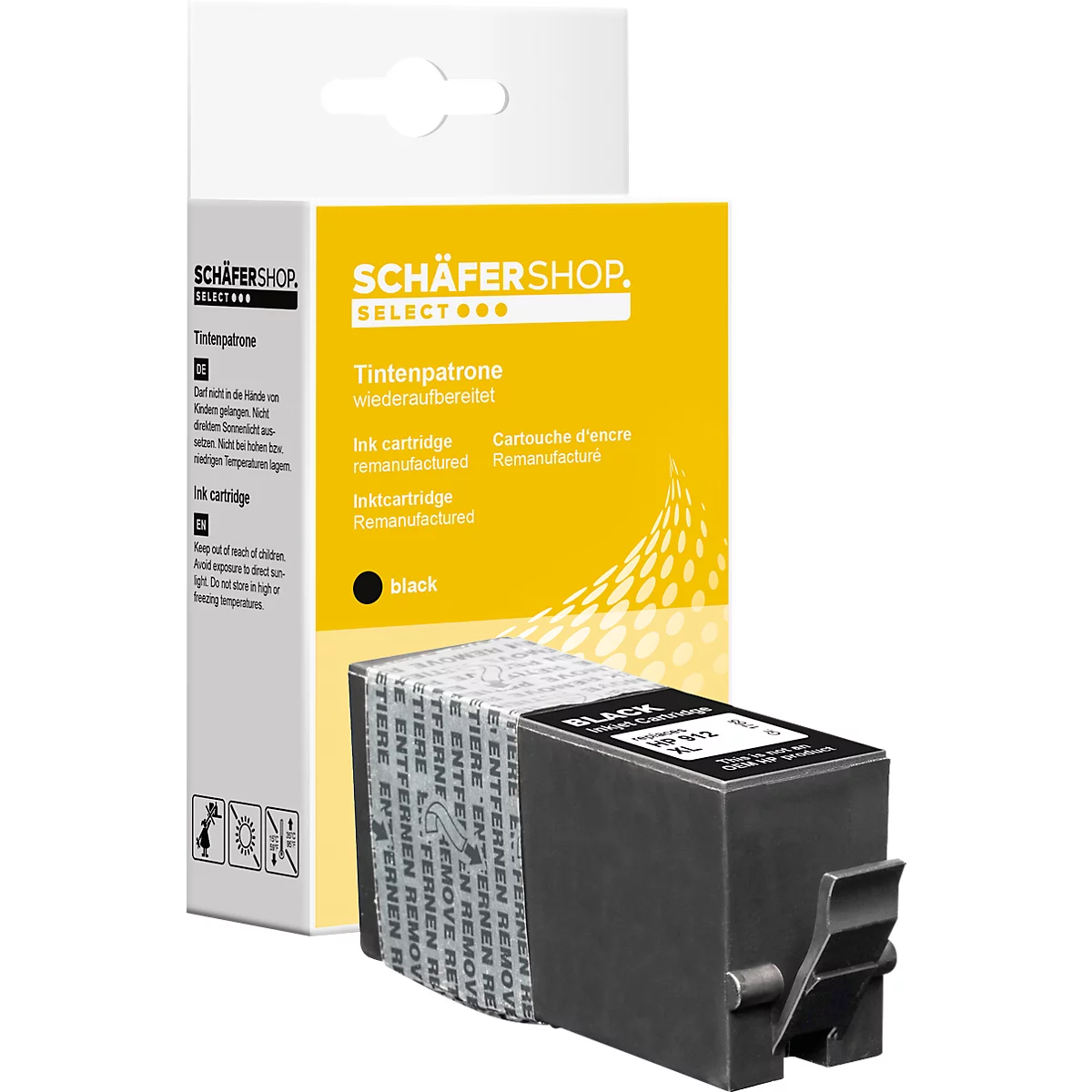 Schäfer Shop Select Tintenpatrone, ersetzt HP 912XL (3YL84AE), Einzelpack, schwarz
