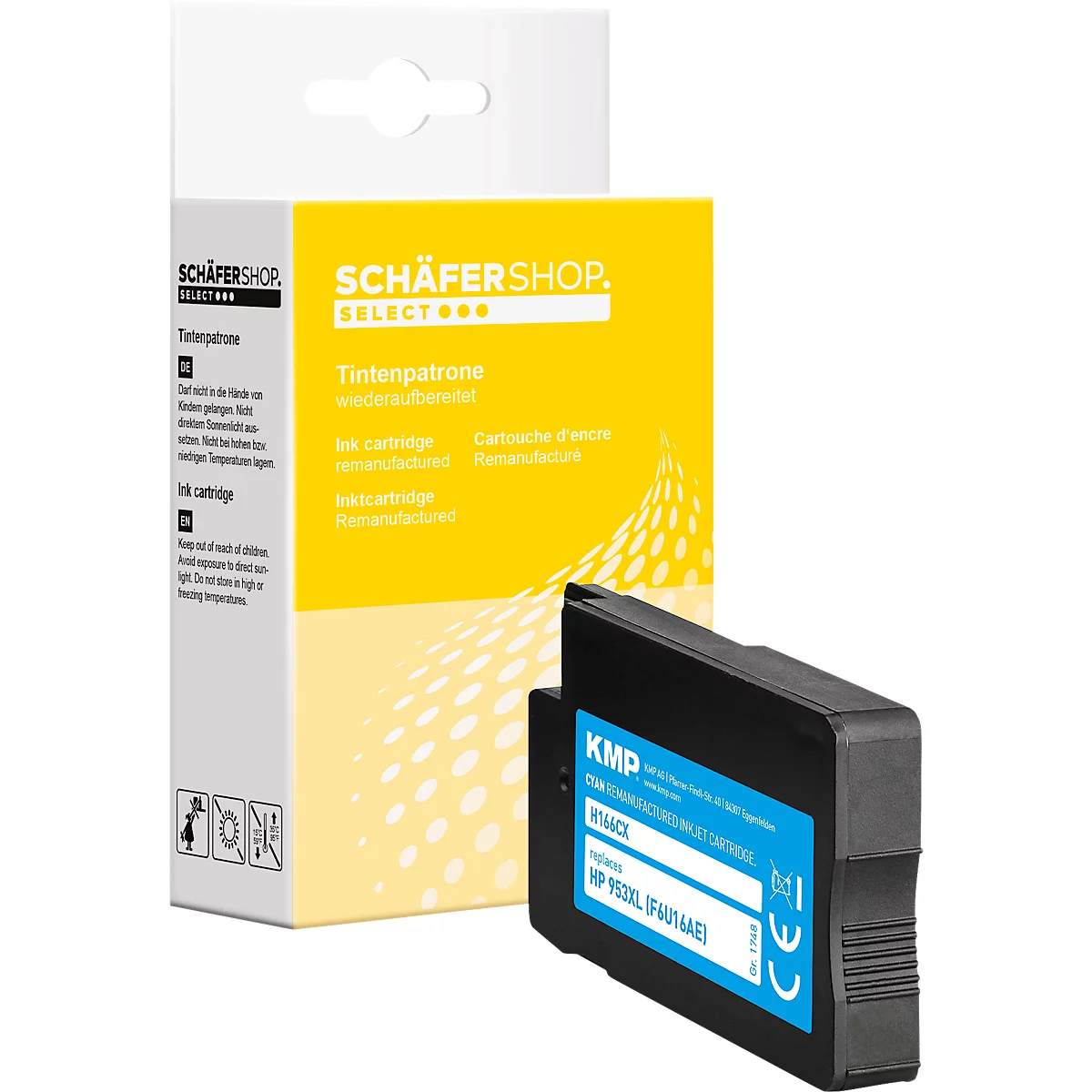 Schäfer Shop Select Tintenpatrone, ersetzt HP 953XL (F6U16AE), cyan pigmentiert