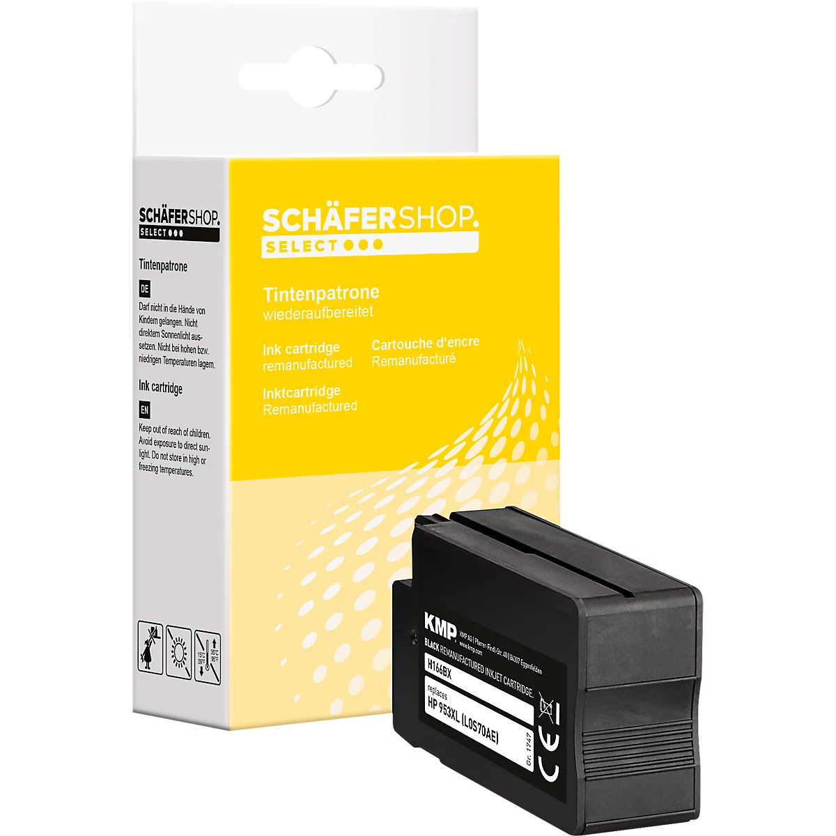 Schäfer Shop Select Tintenpatrone, ersetzt HP 953XL (L0S70AE), schwarz pigmentiert