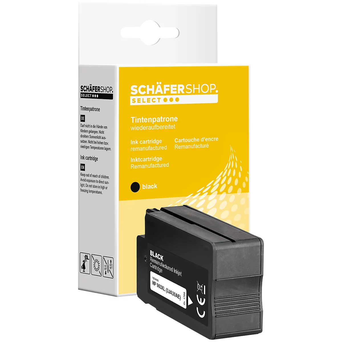 Schäfer Shop Select Tintenpatrone, ersetzt HP 963XL (3JA30AE), Einzelpack, schwarz