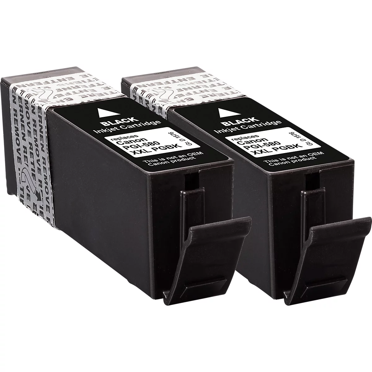 Schäfer Shop Select Tintenpatronen, ersetzt Canon PGi-580XXL Bk, Doppelpack, schwarz-pigmentiert