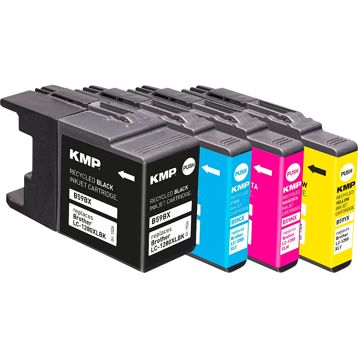 Schäfer Shop Select Tintenpatronen-Multipack, ersetzt Brother LC-1280XLVALBP, 4er-Pack, schwarz & farbig