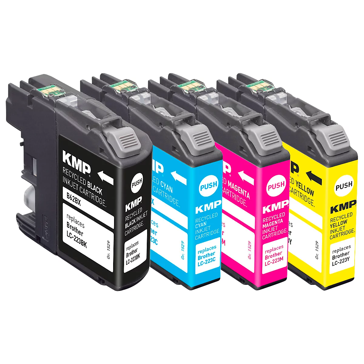 Schäfer Shop Select Tintenpatronen-Multipack, ersetzt Brother LC-223VAL, 4er-Pack, schwarz & farbig