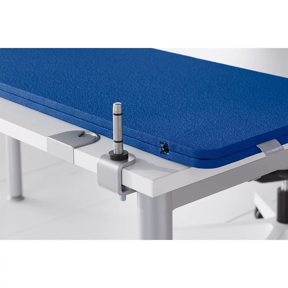 Schäfer Shop Select Tischtrennwand, Materialstärke 30 mm, B 800 x H 387 mm, 100 % Post-Consumer-Recyclingpolyester, dunkelblau