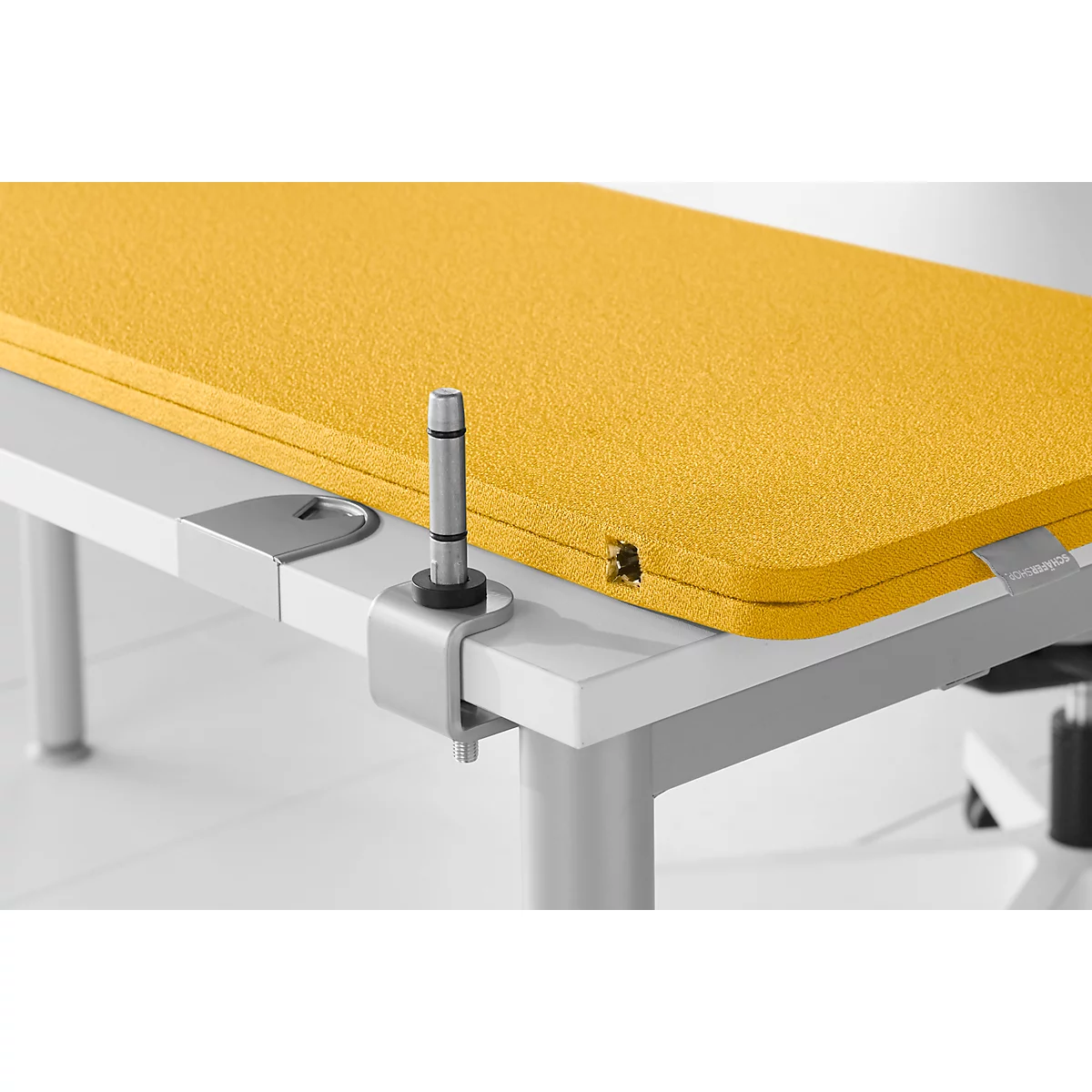 Schäfer Shop Select Tischtrennwand, Materialstärke 30 mm, B 800 x H 387 mm, 100 % Post-Consumer-Recyclingpolyester, gelb