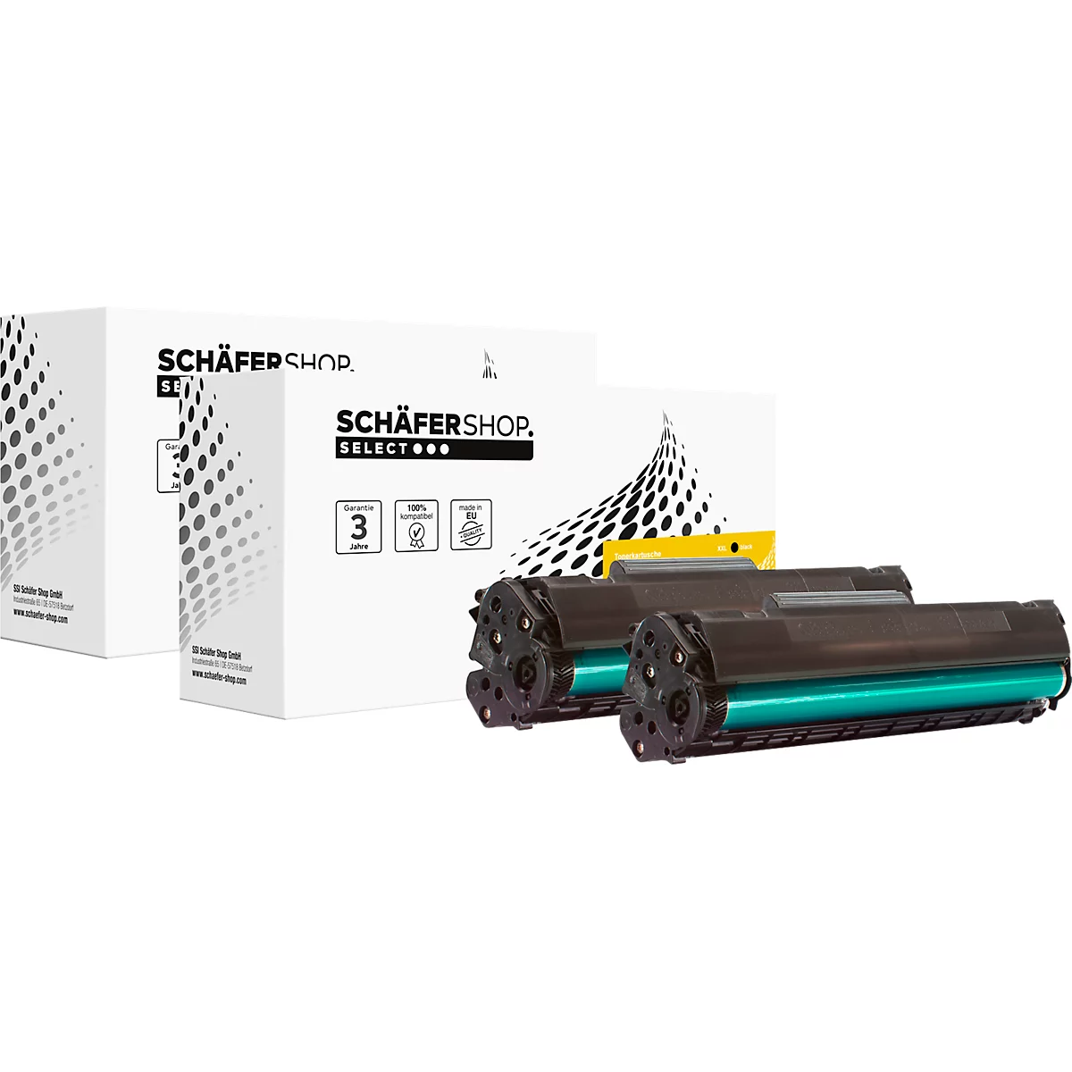 Schäfer Shop Select Toner, ersetzt HP 124A (Q2616A), Doppelpack, schwarz