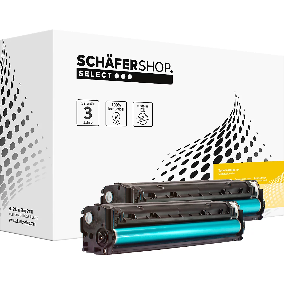 Schäfer Shop Select Toner, ersetzt HP 128A (CE320A), Doppelpack, schwarz