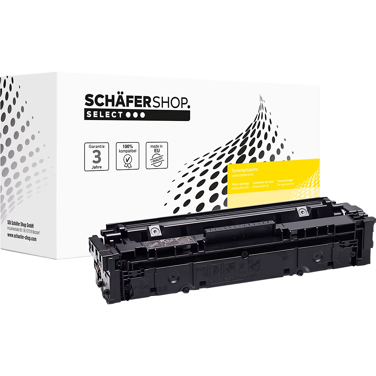 Schäfer Shop Select Toner, ersetzt HP 203X (CF540X) und Canon 054H (3028C002), schwarz