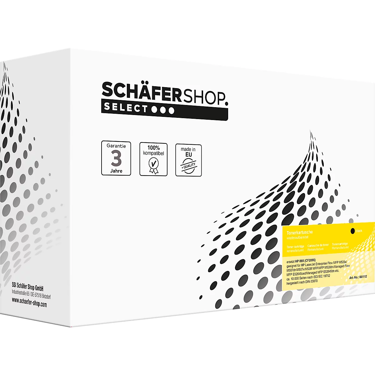Schäfer Shop Select Toner, ersetzt HP-89X (CF289X), bis 10000 Seiten, Einzelpack, schwarz