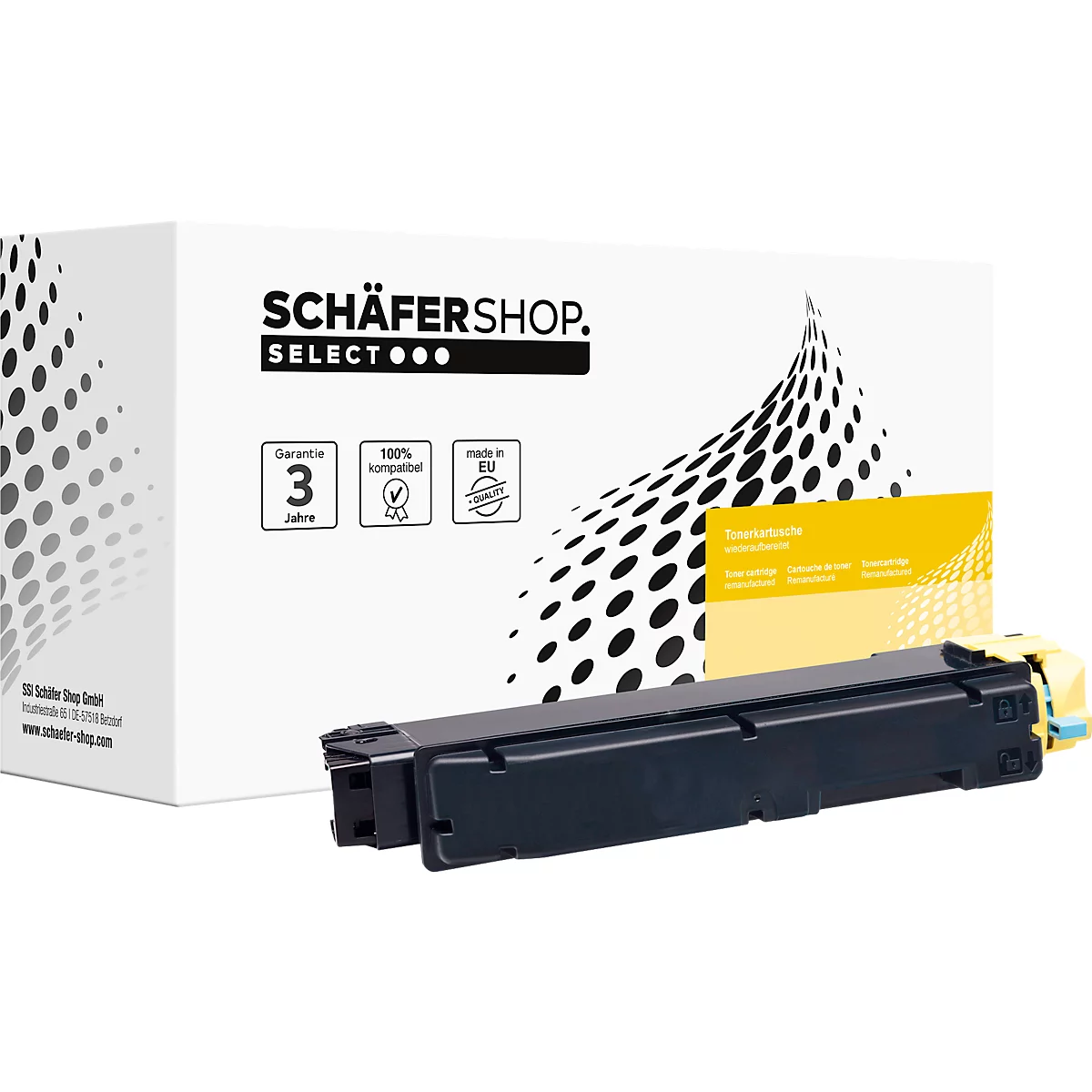 Schäfer Shop Select Toner, ersetzt Kyocera TK-5270C (1T02TVANL0), Einzelpack, gelb