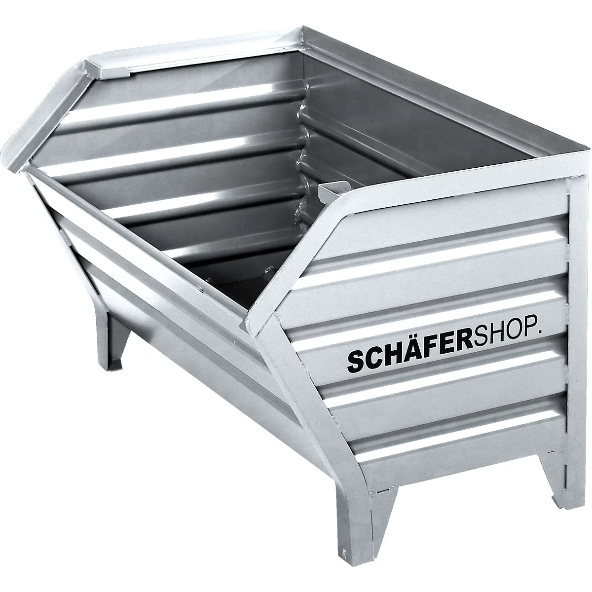 Schäfer Shop Select transport- en stapelcontainer, B 700 x D 820 x H 610 mm, thermisch verzinkt, tot 800 kg