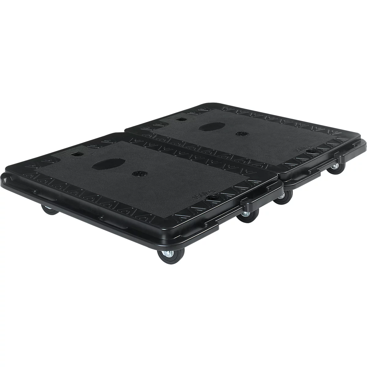 Schäfer Shop Select transportrol, B 600 × D 405 × H 135 mm, koppelbaar, tot 200 kg, draaggreep, zwenkwielen, kunststof