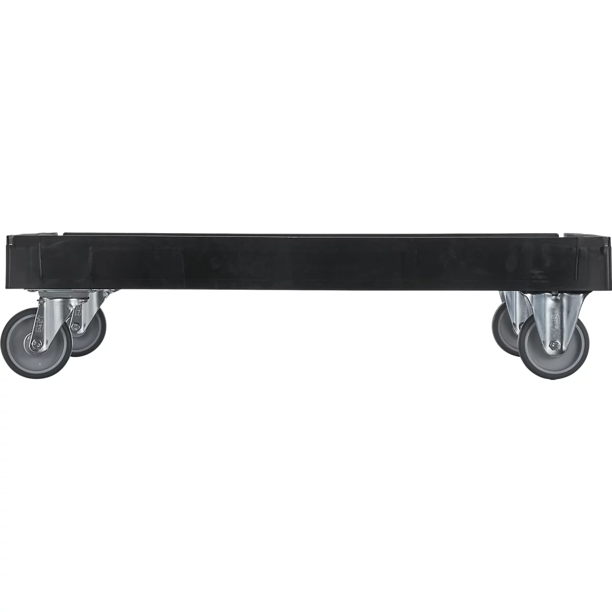 Schäfer Shop Select Transportroller BASICline, Recycling-Kunststoff, je 2 TPE-Lenk- und Bockrollen, Ladefläche L 610 x B 814 mm, bis 300 kg