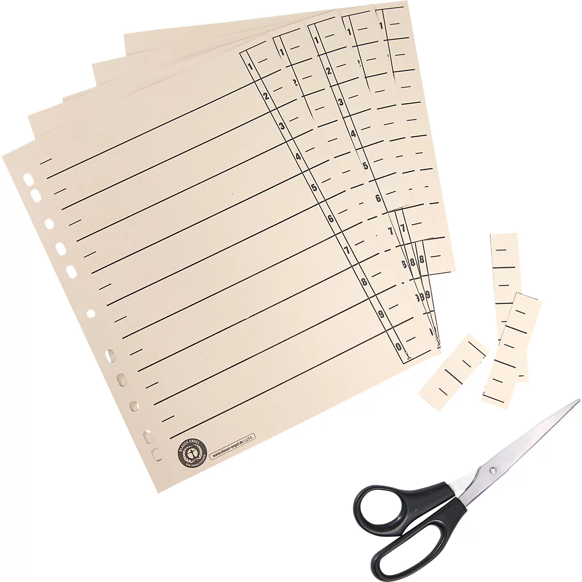 Schäfer Shop Select Trennblätter, DIN A4-Format, Linienaufdruck, 100 Stück, mit Lochrand-Verstärkung