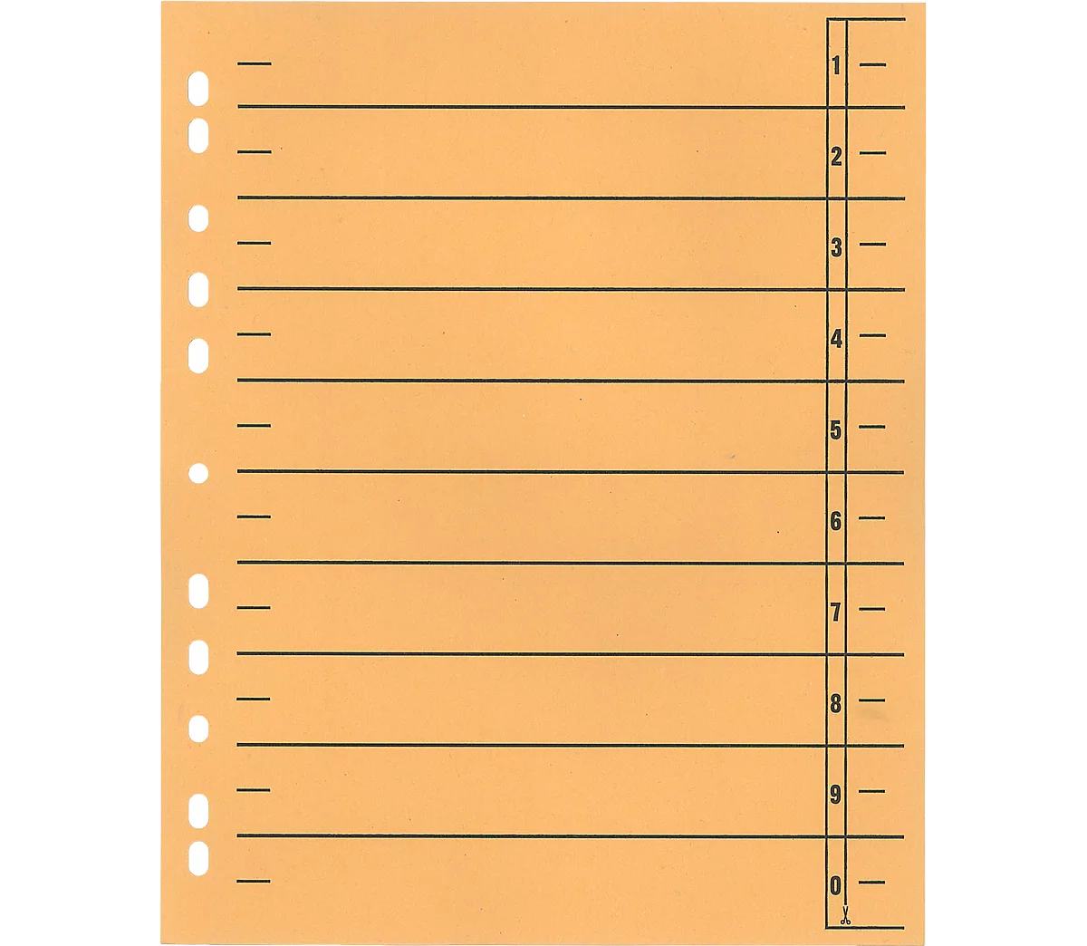 Schäfer Shop Select Trennblätter, mit Taben, DIN A4- Format, Linienaufdruck, Universallochung, 100 Stück, gelb
