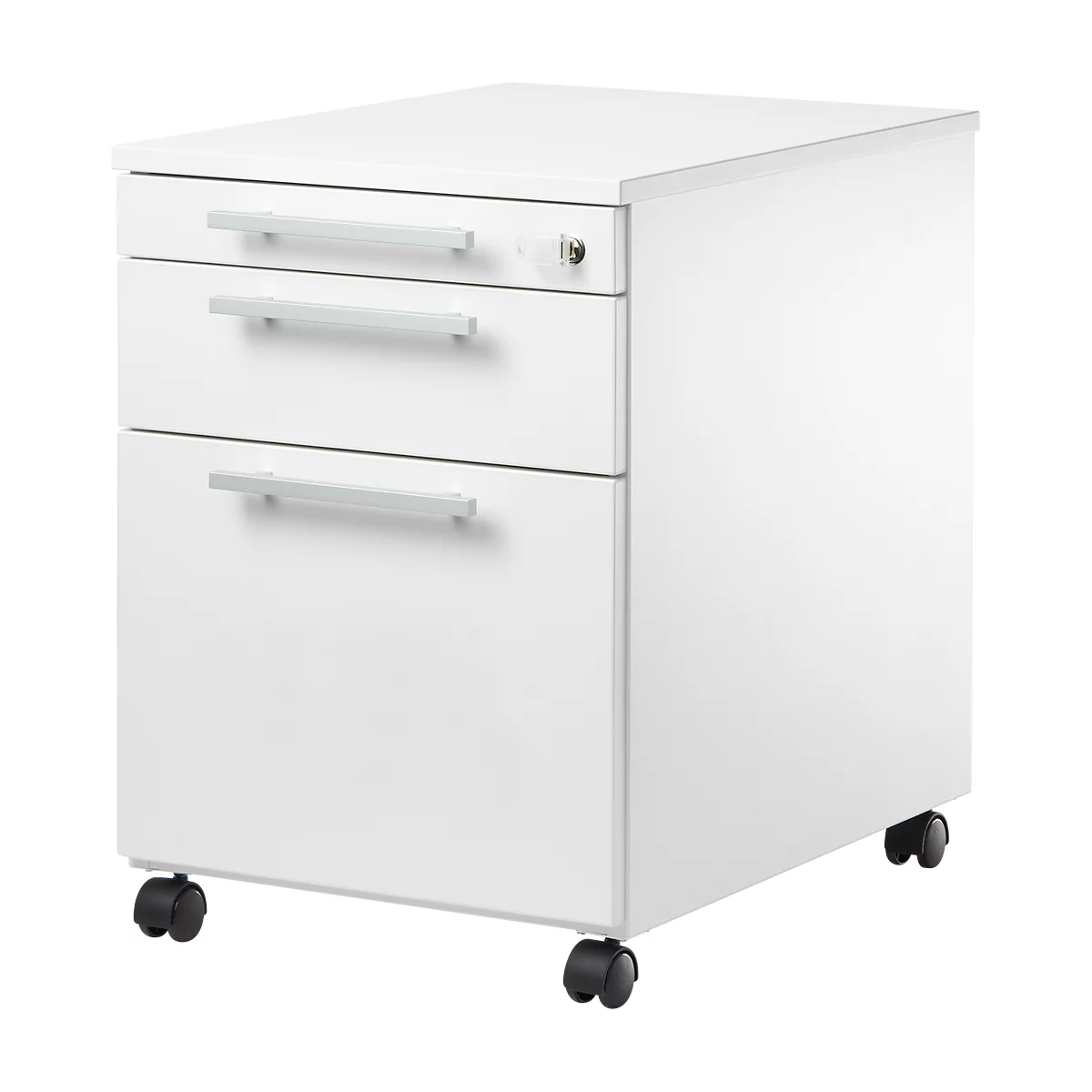 Schäfer Shop Select Verrijdbaar ladeblok SET UP, afsluitbaar, B 432 x D 580 x H 595 mm, wit/wit 