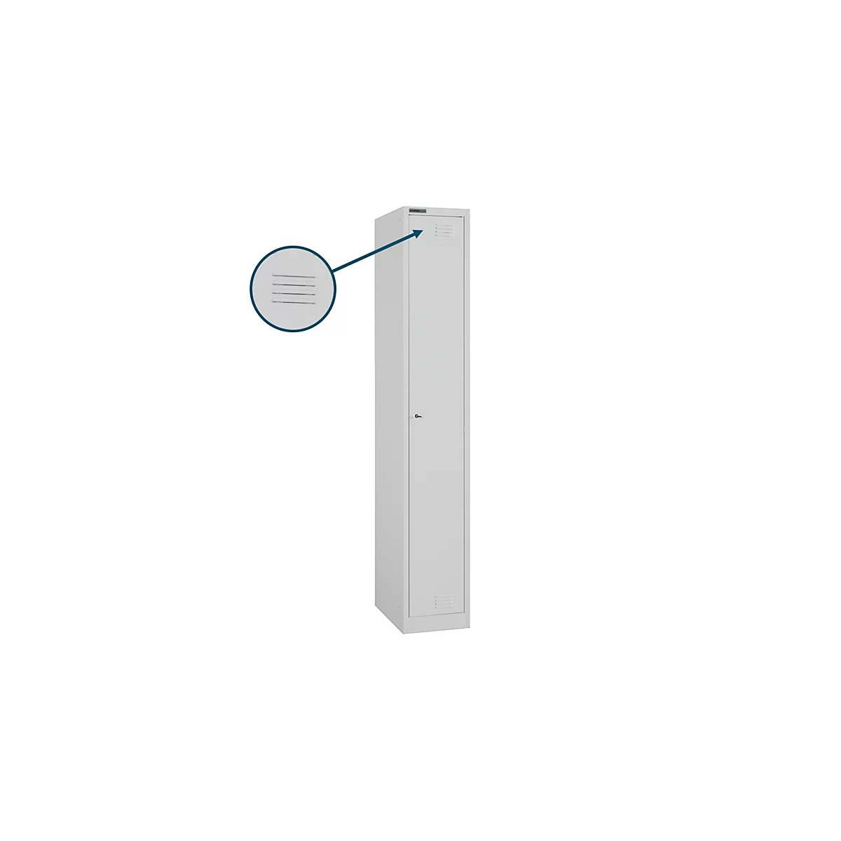 Schäfer Shop Select Vestiaire, set de 2 pièces, 1 compartiment avec 2 étagères, 1 vestiaire avec tringle, L 300 x P 457 x H 1800 mm, tôle fine, serrure à cylindre