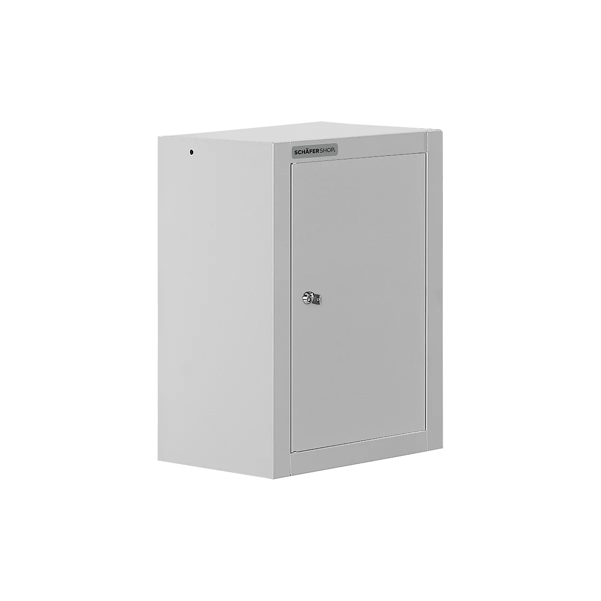 Schäfer Shop Select wandkast, enkeldeurs, met tussenplank, B 400 x D 320 x H 600 mm, staal, lichtgrijs/lichtgrijs