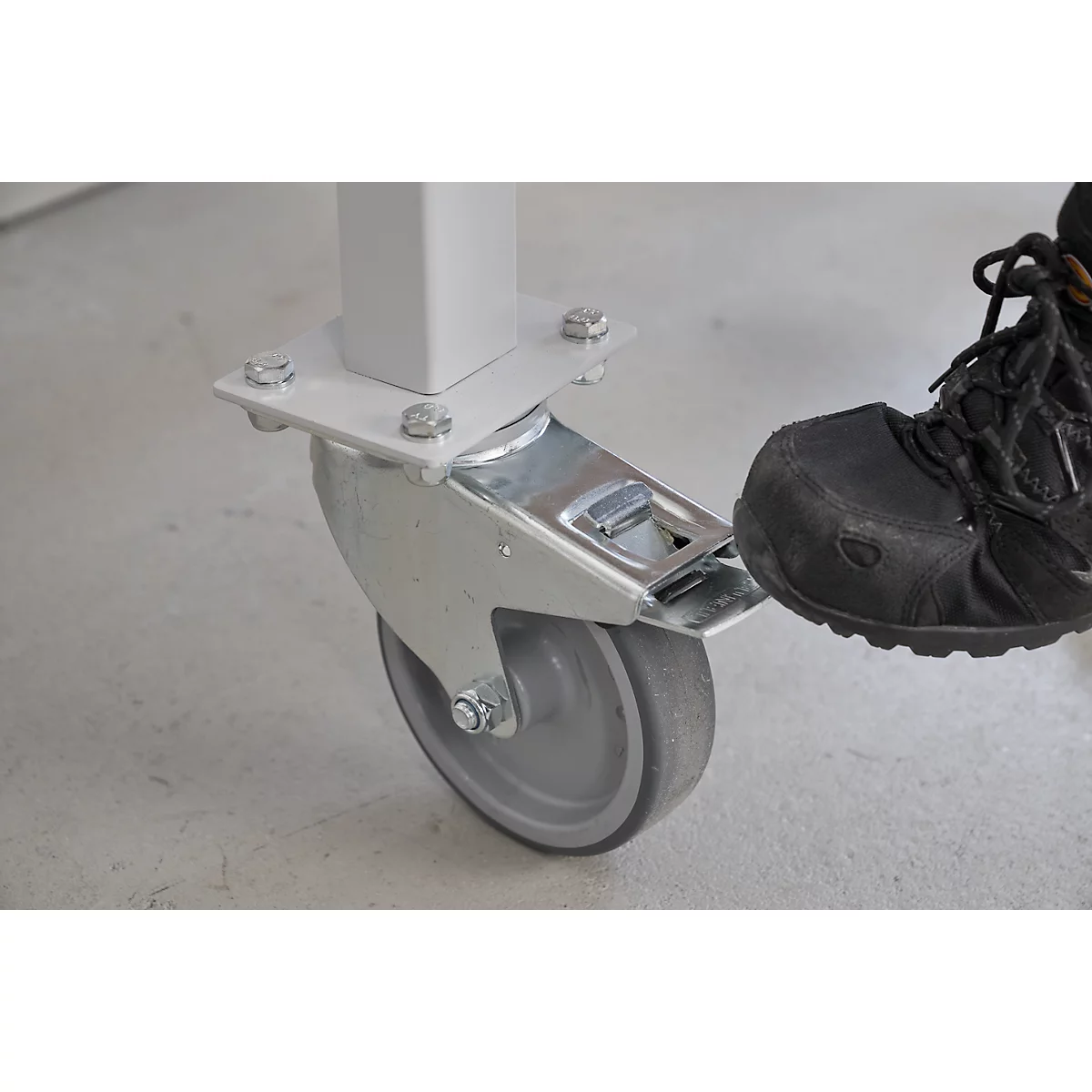Schäfer Shop Select Werkbank, verrijdbaar, B 1500 x D 700 x H 676-888 mm, in hoogte verstelbaar, 