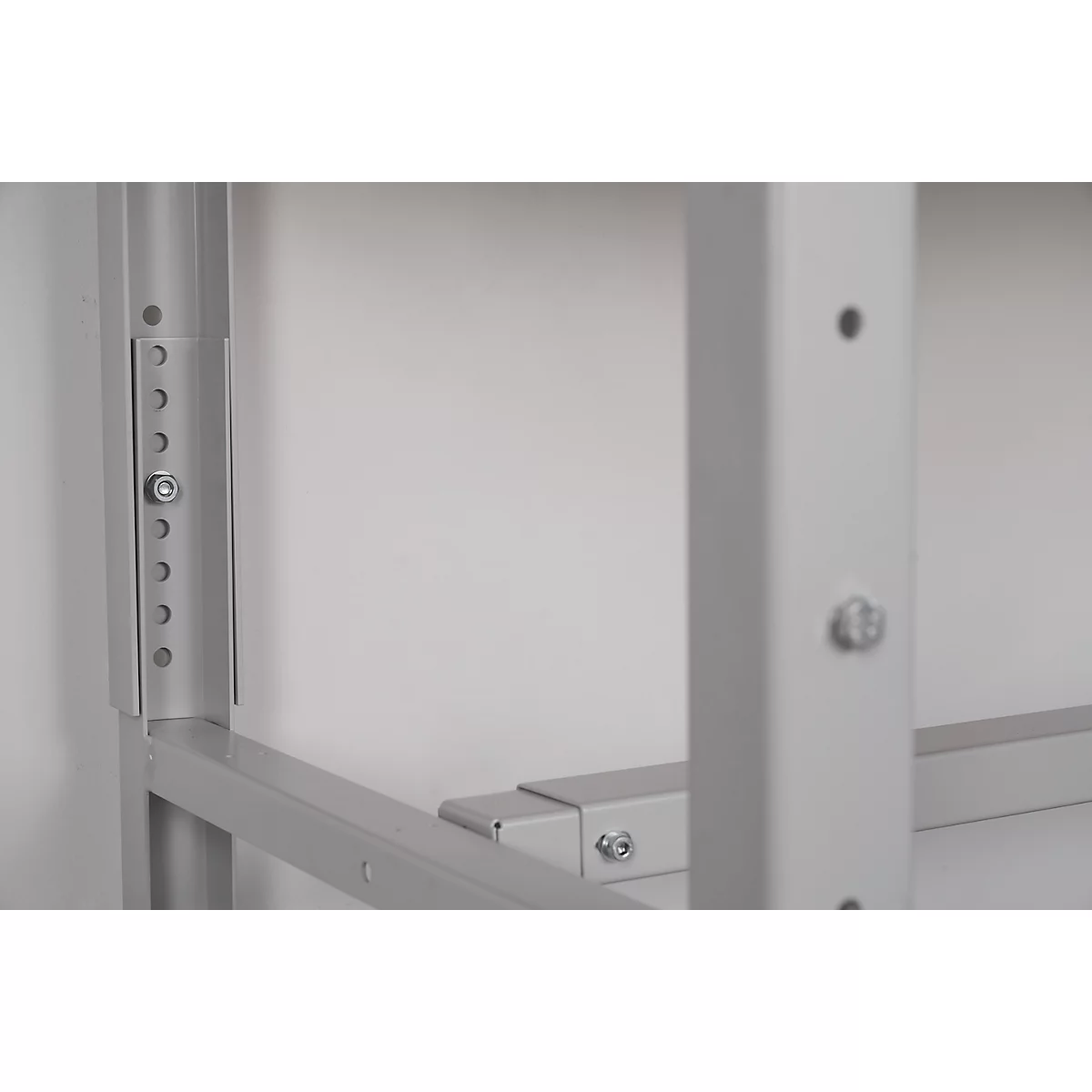 Schäfer Shop Select Werkbank, verrijdbaar, B 1500 x D 700 x H 676-888 mm, in hoogte verstelbaar, lichtgrijs