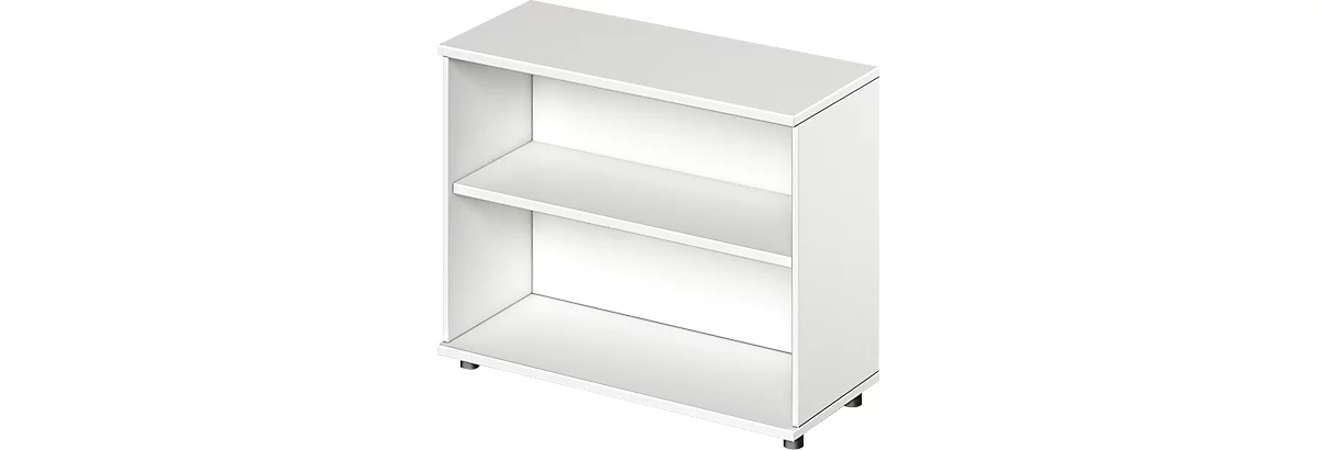 Schäfer Shop Shelf Genius TETRIS WOOD, 2 HC, altura con deslizadores, L 1000 mm, blanco