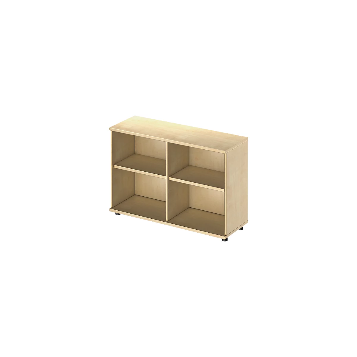 Schäfer Shop Shelf Genius TETRIS WOOD, 2 HC, altura con deslizadores, L 1200 mm, decoración arce