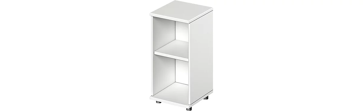 Schäfer Shop Shelf Genius TETRIS WOOD, 2 HC, altura con deslizadores, L 400 mm, blanco