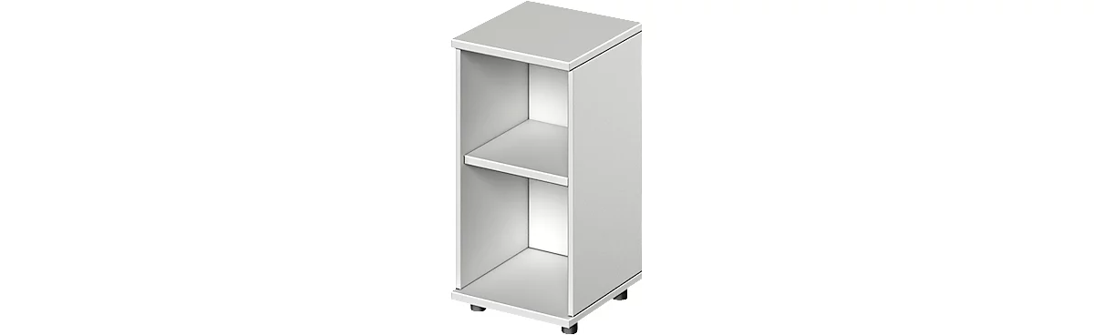 Schäfer Shop Shelf Genius TETRIS WOOD, 2 HC, altura con deslizadores, L 400 mm, gris claro