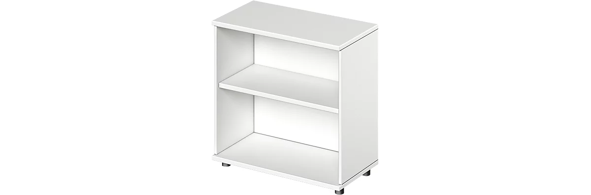 Schäfer Shop Shelf Genius TETRIS WOOD, 2 HC, altura con deslizadores, L 800 mm, blanco