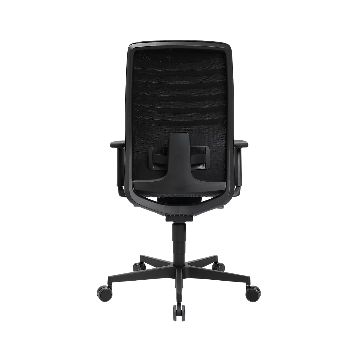 Schäfer Shop Silla de oficina Genius SSI Lady Proline, con reposabrazos, mecanismo síncrono de tres puntos, asiento wellness, respaldo de malla 3D, negro/gris