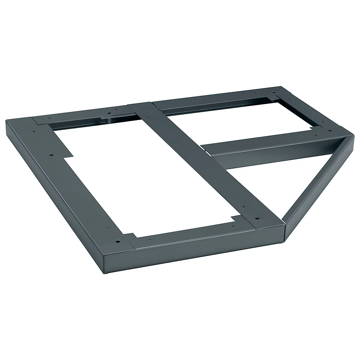 Schäfer Shop Socle en acier Genius TETRIS WOOD, pour armoire d'angle L 800 mm, anthracite
