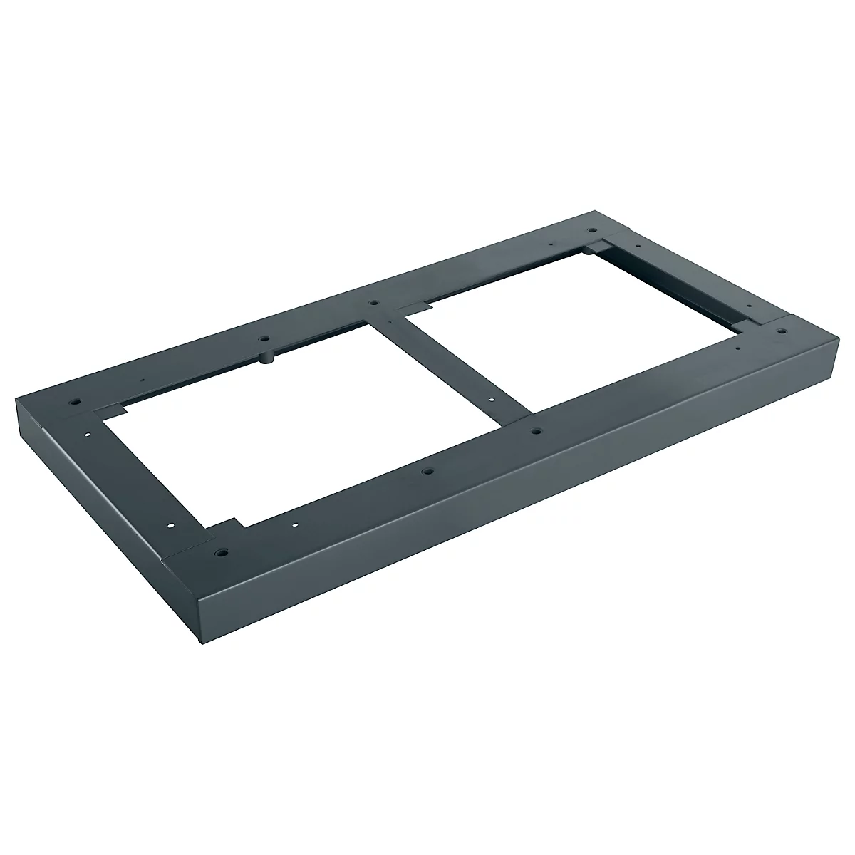 Schäfer Shop Socle Genius en acier TETRIS WOOD, pour étagères/armoires L 400 mm, anthracite