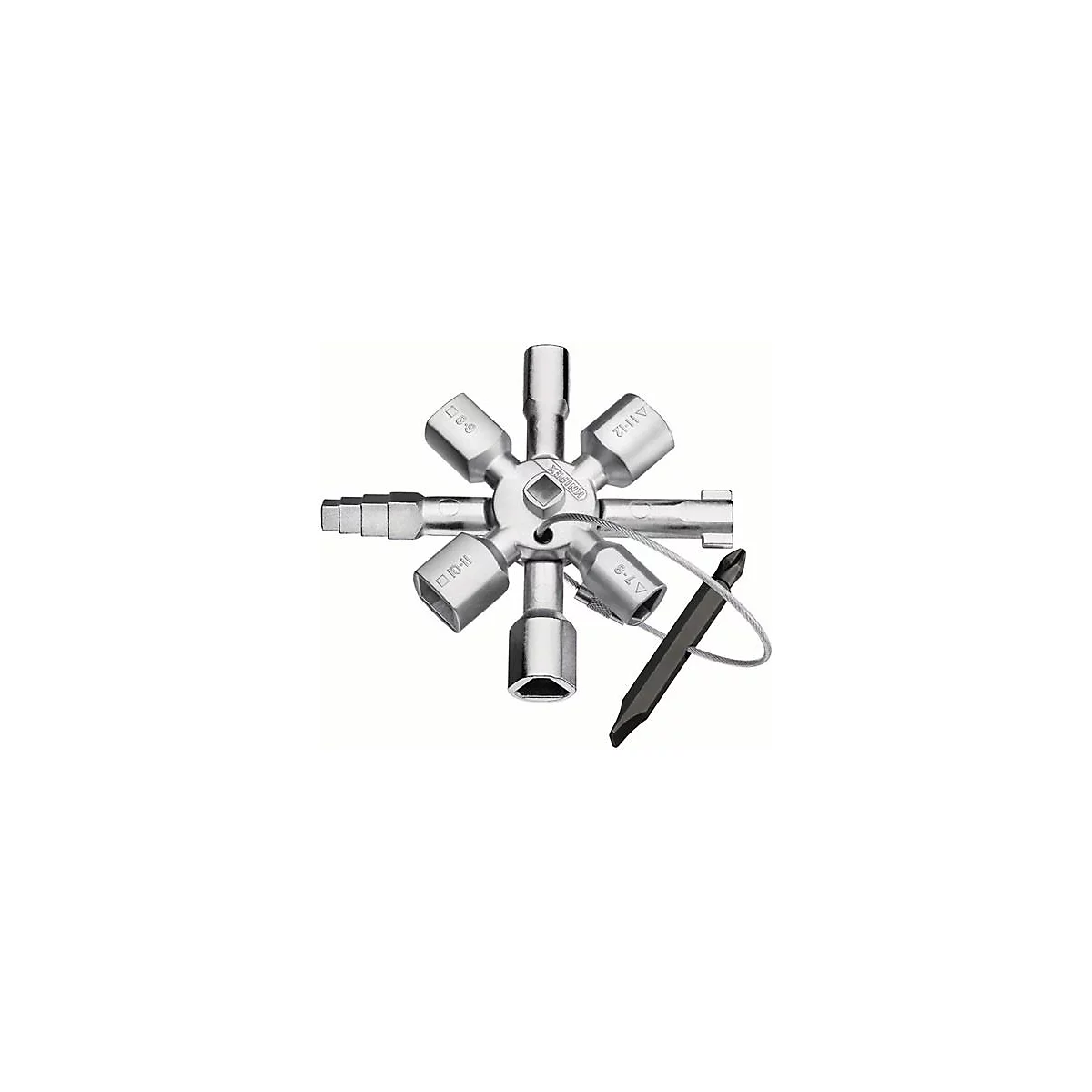 Schaltschrankschlüssel TwinKey® 6 Funktionen m.Magnet Verb.KNIPEX