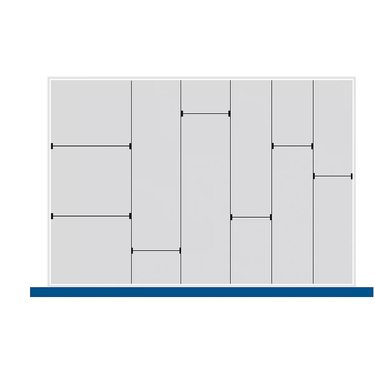 Scheidings-/insteekwand assortiment, 5 scheidingswanden, 7 insteekwanden, voor serie Verso, voor fronthoogte schuiflade 175 mm, H 127 mm