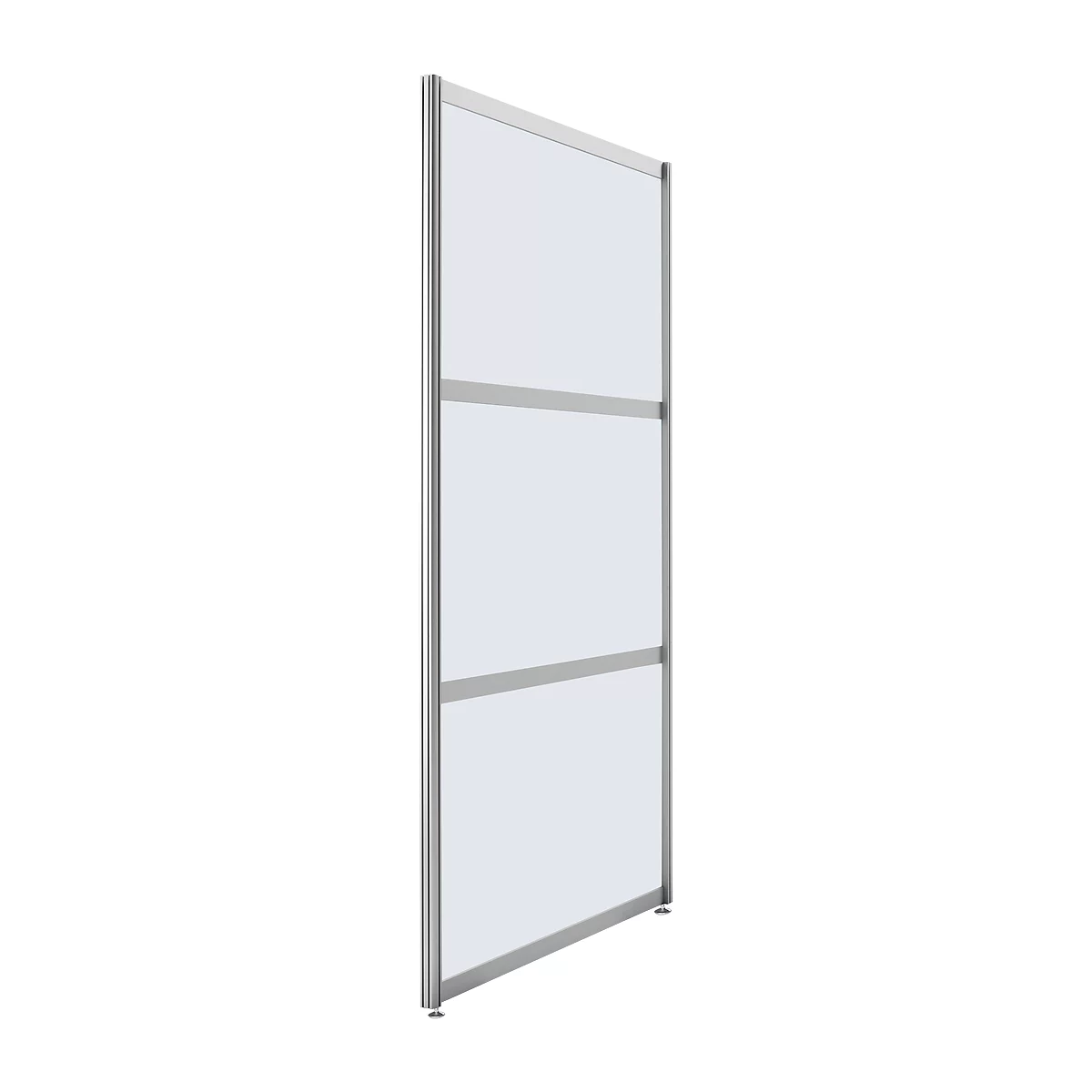 Scheidingswand hoog rechtstaand, ESG helder glas