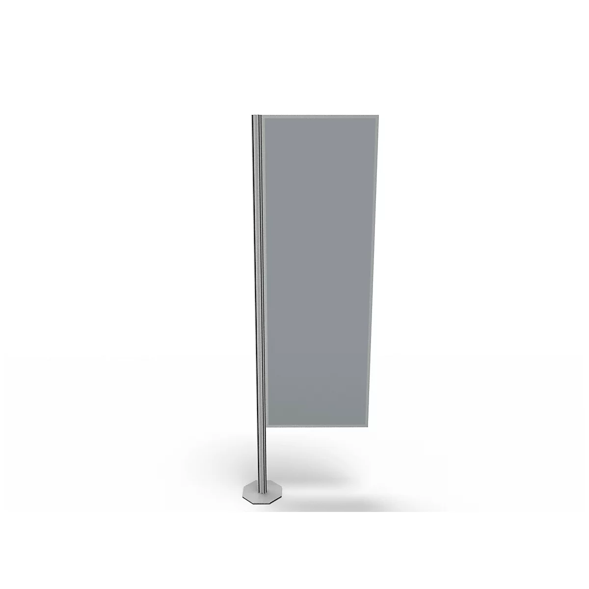 Scheidingswand, Silent Line Plus, 550 x 2000 mm, lichtgrijs