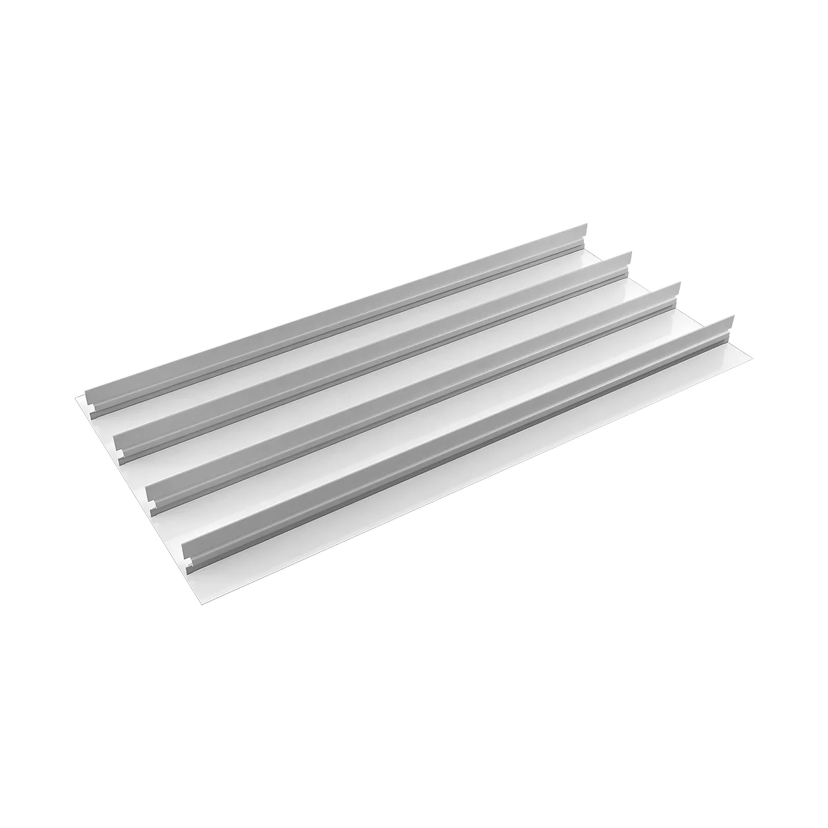 Scheidingswand voor schuiflade Treston 130, 4 middenplaten, b 130 x h 100 mm, lichtgrijs RAL 7035