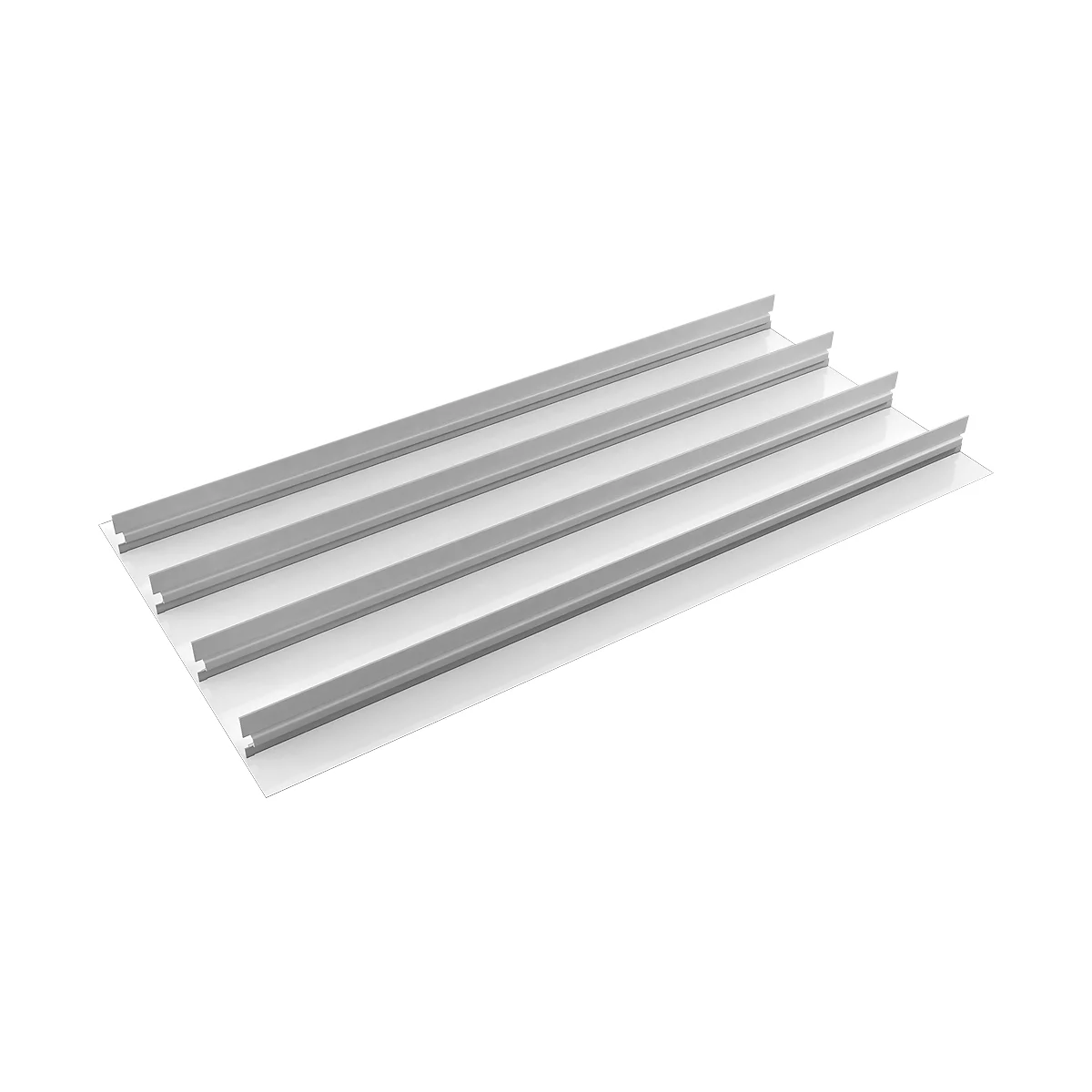 Scheidingswand voor schuiflade Treston 130, 4 middenplaten, b 130 x h 75 mm, lichtgrijs RAL 7035