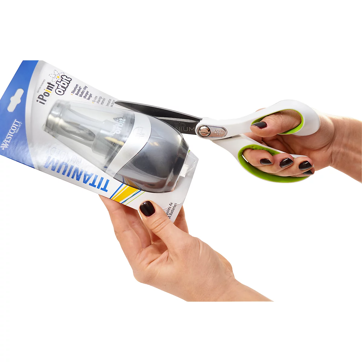 Schere Carbo Titanium, Stahl rostfrei, antihaftbeschichtet, für Rechtshänder, L 238 mm