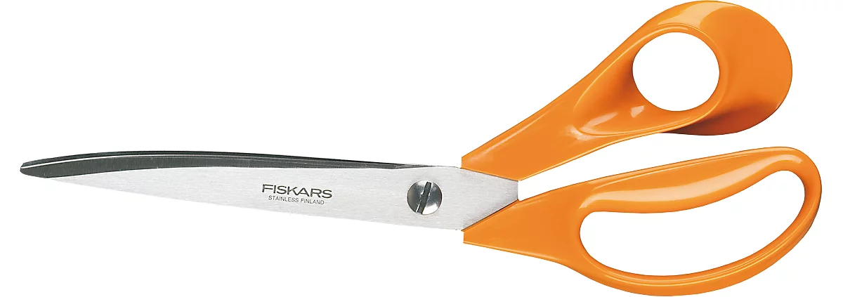 Schere Fiskars Classic Profi, L 250 mm, Rechtshänder, ergonom. Griffe, Klingenspannung einstellbar, orange