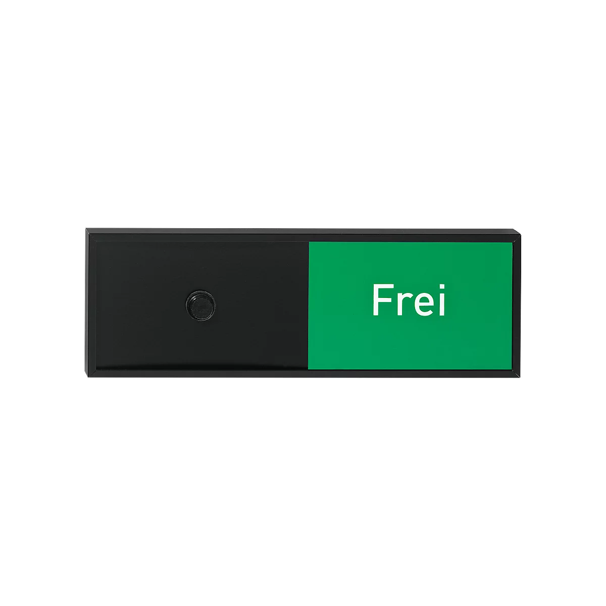 Schiebeschild Frei-Belegt für Türschild Lyon, selbstklebend, B 150 x H 50 mm, schwarz